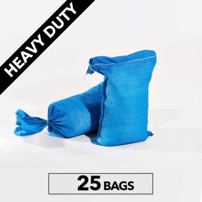 Heavy Duty PE Sandbags, Blue (Polyethylene), 25ct