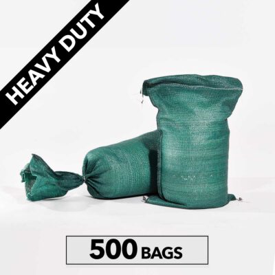 Heavy Duty PE Sandbags, Green (Polyethylene), 500ct