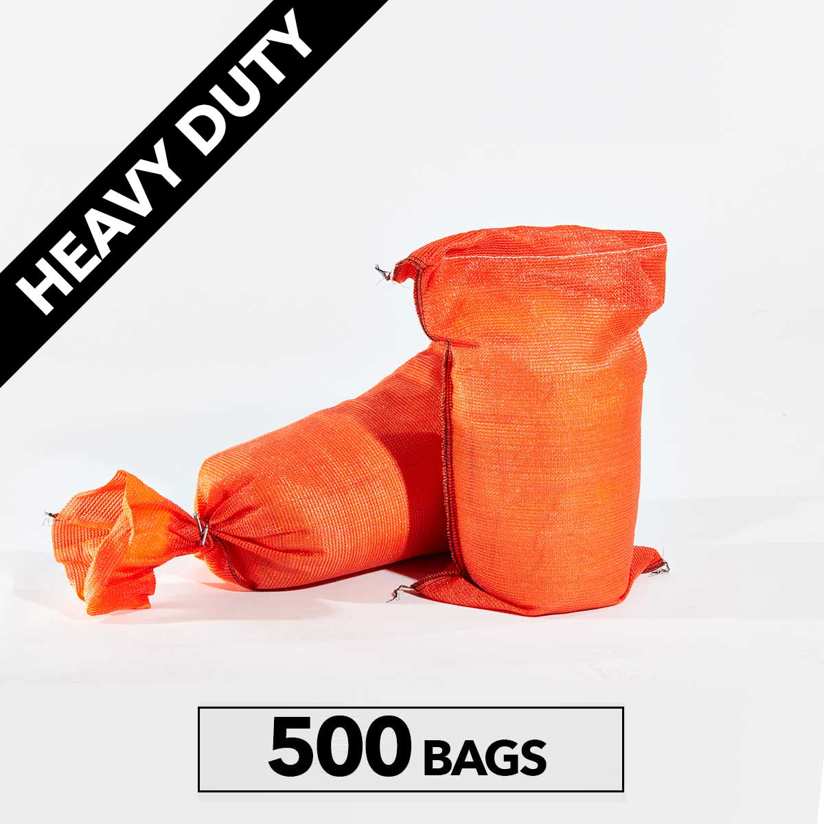 Heavy Duty PE Sandbags, Orange (Polyethylene), 500ct