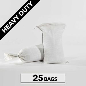 Heavy Duty PE Sandbags, White (Polyethylene), 25ct