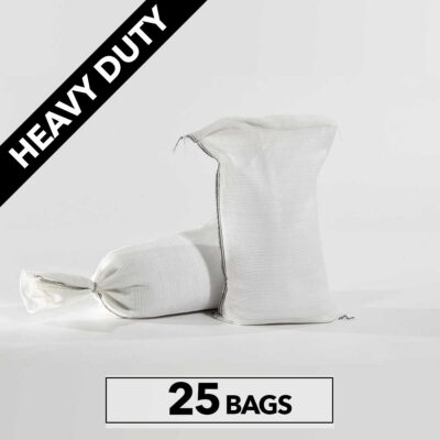 Heavy Duty PE Sandbags, White (Polyethylene), 25ct