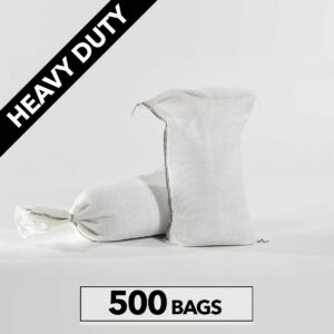 Heavy Duty PE Sandbags, White (Polyethylene), 500ct