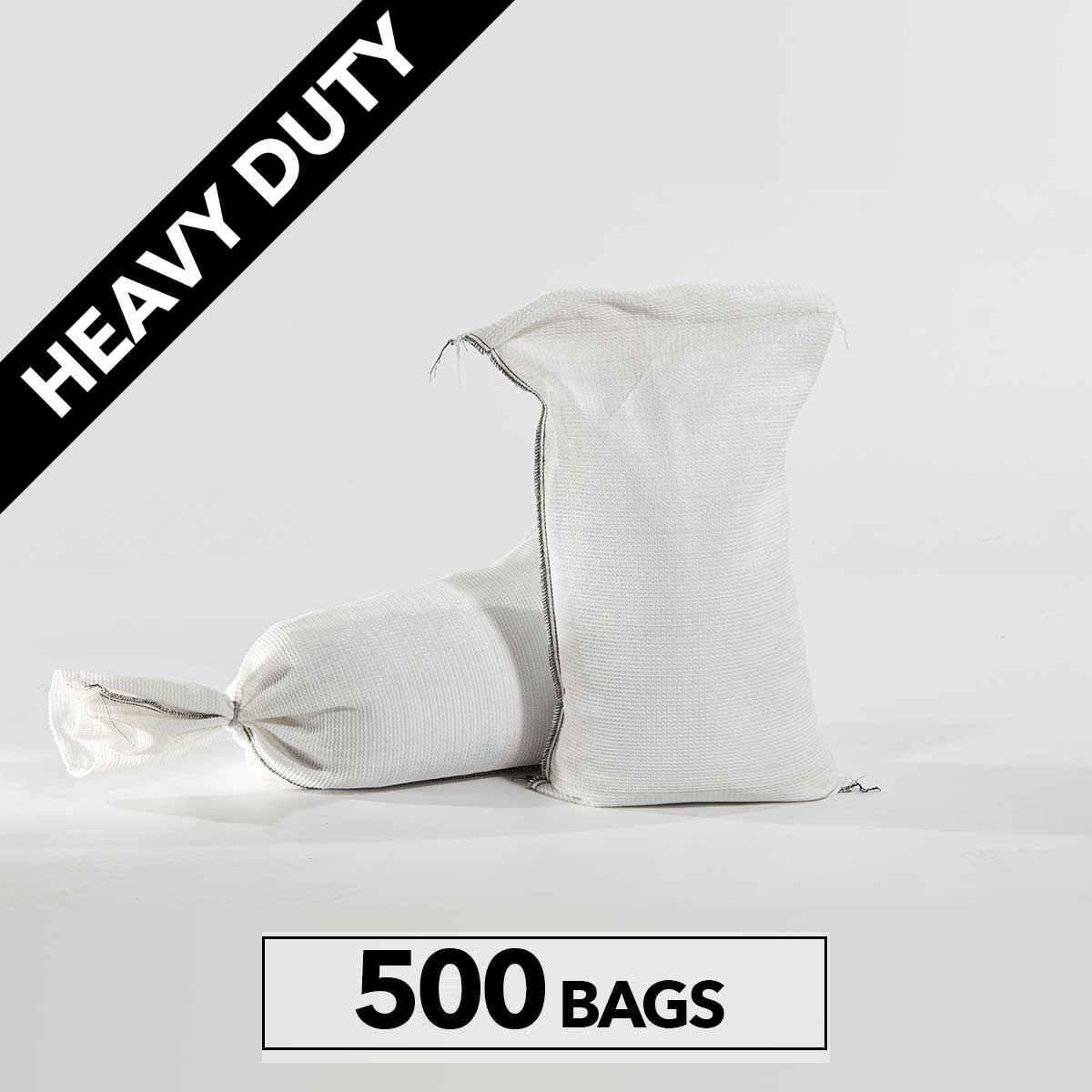 Heavy Duty PE Sandbags, White (Polyethylene), 500ct