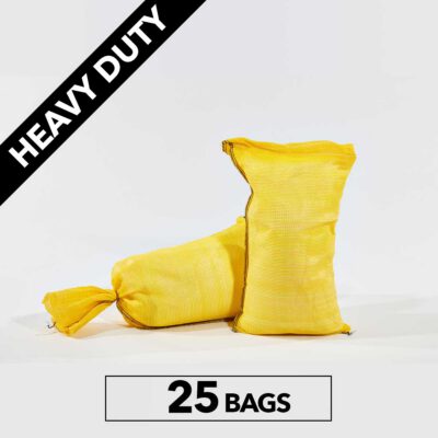 Heavy Duty PE Sandbags, Yellow (Polyethylene), 25ct